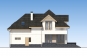 Одноэтажный дом с подвалом, мансардой, гаражом, террасой и балконом Rg5204z (Зеркальная версия) Фасад3