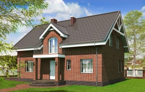 Одноэтажный дом с мансардой и террасой Rg5251
