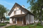 Одноэтажный дом с мансардой и террасой Rg5257z (Зеркальная версия) Вид2