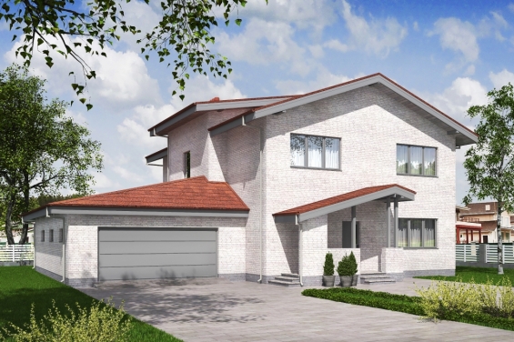 Rg5266 - Проект двухэтажного жилого дома с террасами