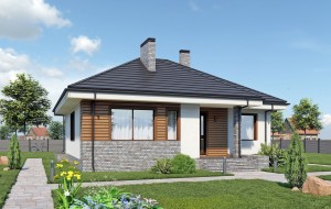 Проект одноэтажного дома с террасой Rg5280