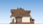 Одноэтажный дом с мансардой на две семьи с гаражами и балконами Rg5287z (Зеркальная версия) Фасад4