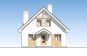 Одноэтажный дом с мансардой, террасой и балконом Rg5301 Фасад1