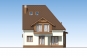 Одноэтажный дом с мансардой, чердаком, гаражом и балконами Rg5304z (Зеркальная версия) Фасад3