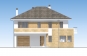 Двухэтажный дом с гаражом, террасой и балконом Rg5312 Фасад1