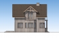 Одноэтажный дом с мансардой, террасой и балконами Rg5323 Фасад4