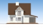 Одноэтажный дом с мансардой, эркером, верандой и балконом Rg5356z (Зеркальная версия) Фасад2