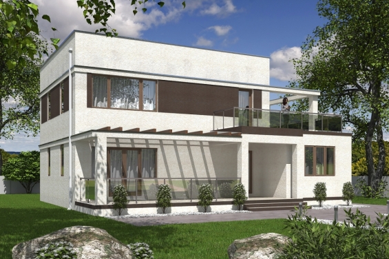 Rg5370 - Проект двухэтажного дома с террасами