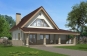 Проект одноэтажного жилого дома с  террасой и мансардой Rg5383 Вид1