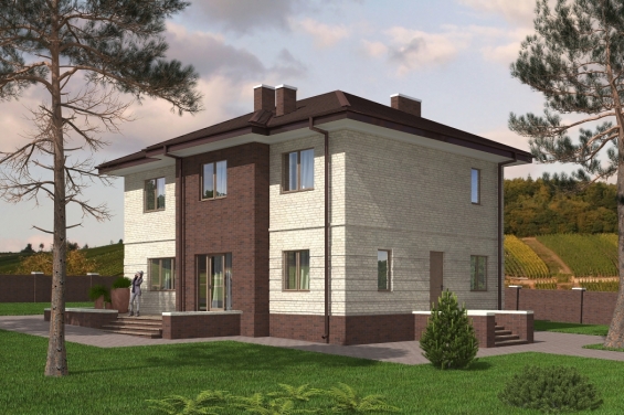 Rg5425 - Проект двухэтажного дома с террасой