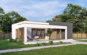 Проект одноэтажного дома с террасой Rg5450