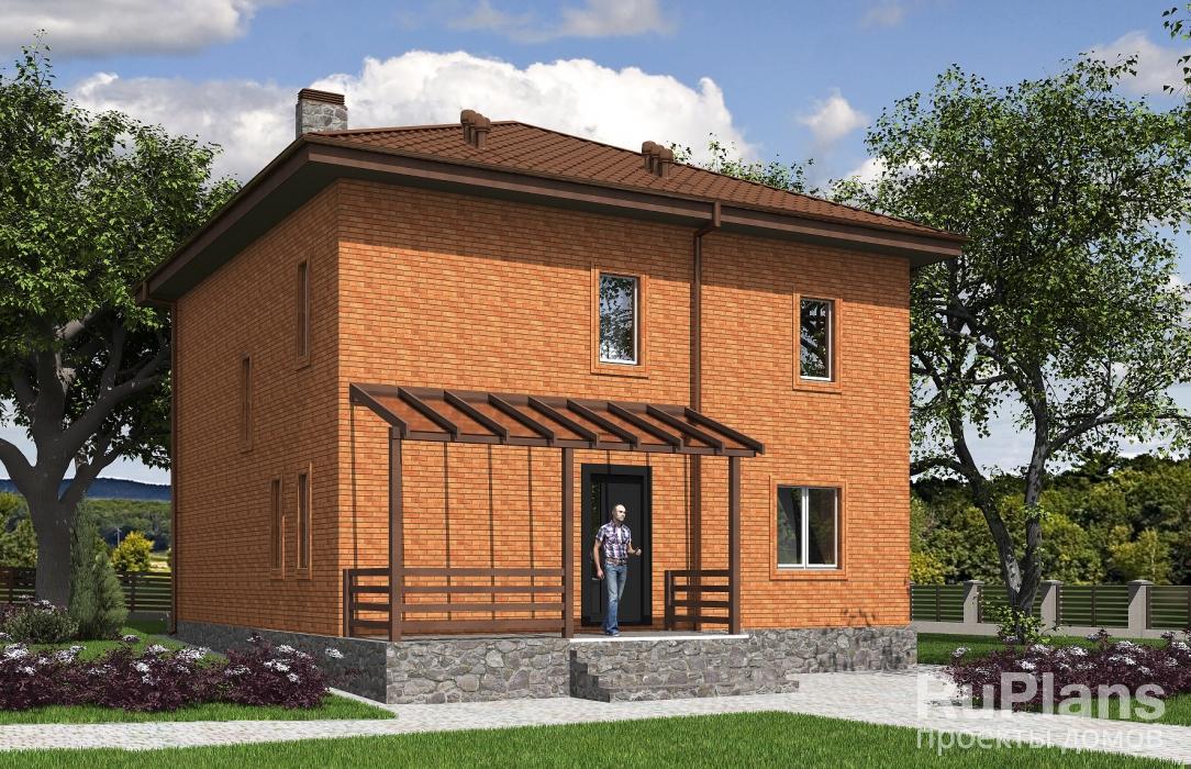 Проект двухэтажного дома с террасой Rg5457 - Вид1