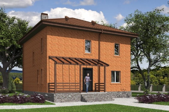 Rg5457 - Проект двухэтажного дома с террасой