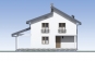 Одноэтажный жилой дом с мансардой, террасой и балконом Rg5477 Фасад1