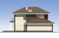 Двухэтажный жилой дома с гаражом, террасой и балконами Rg5478z (Зеркальная версия) Фасад2