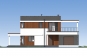 Проект двухэтажного дома с террасой и гаражом Rg5480 Фасад1