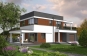 Проект двухэтажного дома с террасой и гаражом Rg5480z (Зеркальная версия) Вид1