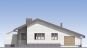 Проект индивидуального одноэтажного жилого дома с террасами и гаражом Rg5492 Фасад1
