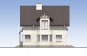 Одноэтажный дом с мансардой, гаражом, террасой и балконами Rg5525 Фасад4