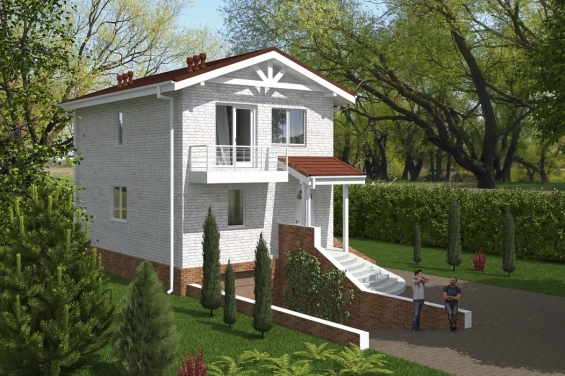 Rg5528 - Проект двухэтажного дома с подвалом и гаражом