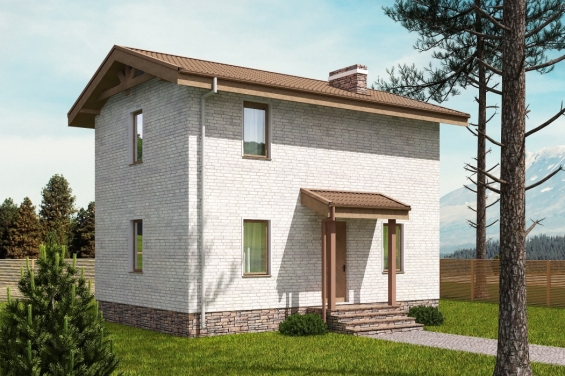 Rg5537 - Проект индивидуального двухэтажного жилого дома