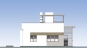 Одноэтажный жилой дом с террасой, эксплуатируемой кровлей и перголами Rg5591z (Зеркальная версия) Фасад2