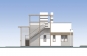 Одноэтажный жилой дом с террасой, эксплуатируемой кровлей и перголами Rg5591z (Зеркальная версия) Фасад3