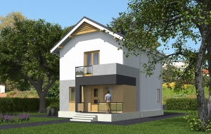 Проект двухэтажного дома с террасой Rg5604