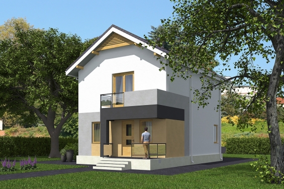 Rg5604 - Проект двухэтажного дома с террасой