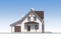 Одноэтажный дом с мансардой, гаражом, эркером, балконом и террасой Rg5631z (Зеркальная версия) Фасад1