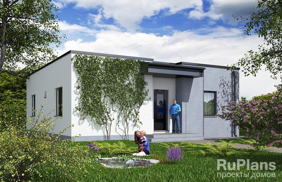 Проект одноэтажного дома Rg5641z (Зеркальная версия) - Вид1