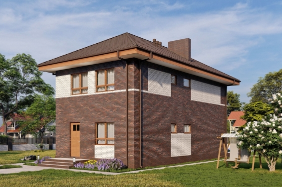Rg5645 - Проект двухэтажного дома с террасой