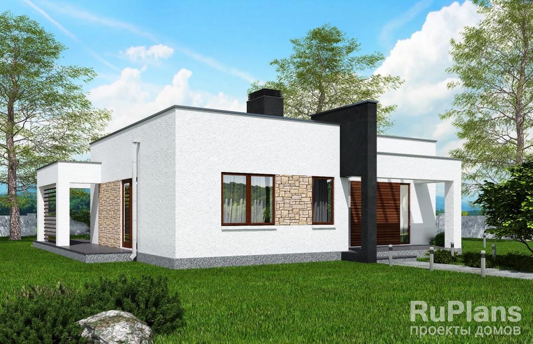 Rg5690 - Проект одноэтажного жилого дома с террасой