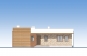 Проект одноэтажного дома с террасами и плоской крышей Rg5741 Фасад1