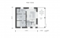 Одноэтажная баня с террасой и комнатой отдыха Rg5885z (Зеркальная версия) План2