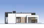Проект одноэтажного жилого дома с террасой, двумя спальнями и камином Rg5956 Фасад2