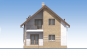 Одноэтажный дом с мансардой, террасой, балконом и камином Rg6005z (Зеркальная версия) Фасад3