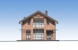 Одноэтажный дом с мансардой, террасой и витражным остеклением Rg6007z (Зеркальная версия) Фасад4