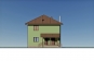 Двухэтажный индивидуальный жилой дом с камином в гостиной и крыльцом Rg6043z (Зеркальная версия) Фасад1