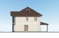 Двухэтажный дом с мансардой, террасой, четырьмя спальнями и отделкой облицовочным кирпичом Rg6054z (Зеркальная версия) Фасад2