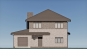 Двухэтажный дом с гаражом, террасой, балконом и отделкой облицовочным кирпичом Rg6058 Фасад1
