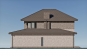 Двухэтажный дом с гаражом, террасой, балконом и отделкой облицовочным кирпичом Rg6058 Фасад4