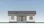 Одноэтажный дом с террасой, 3 спальнями и отделкой штукатуркой Rg6090 Фасад1