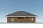 Проект одноэтажного дома с террасой, 3 спальнями и отделкой облицовочным кирпичом Rg6093z (Зеркальная версия) Фасад1