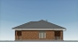 Проект одноэтажного дома с террасой, 3 спальнями и отделкой облицовочным кирпичом Rg6093z (Зеркальная версия) Фасад2