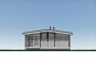 Проект одноэтажного дома с деревянным каркасом, отделкой планкеном и террасой Rg6094z (Зеркальная версия) Фасад3