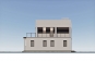 Проект двухэтажного дома с террасами, с плоской кровлей и отделкой штукатуркой Rg6095z (Зеркальная версия) Фасад2