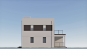 Проект двухэтажного дома с террасами, с плоской кровлей и отделкой штукатуркой Rg6095z (Зеркальная версия) Фасад4