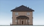 Двухэтажный дом с террасами, 4 спальнями и отделкой облицовочным кирпичом Rg6106z (Зеркальная версия) Фасад1