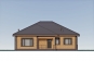 Одноэтажный дом с террасой, 3 спальнями и отделкой облицовочным кирпичом Rg6124 Фасад1